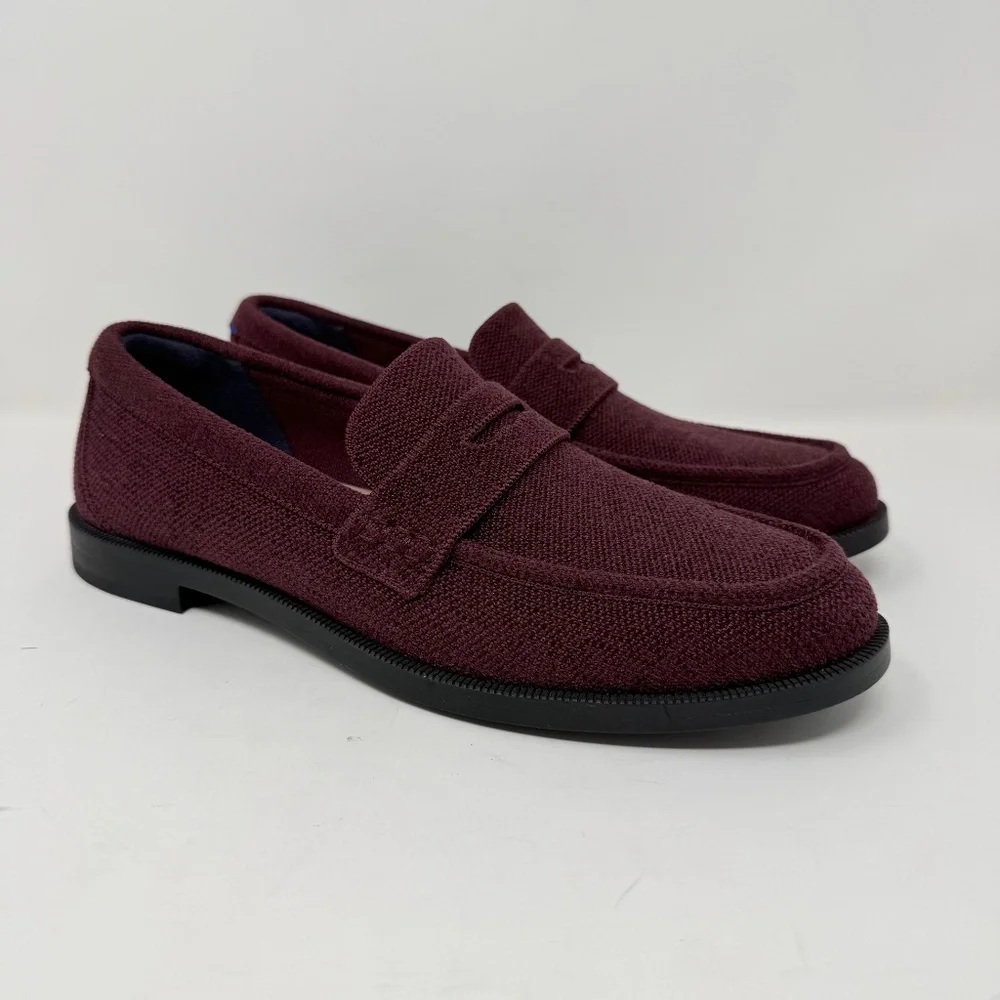 New Rothy's The ReVelvet Penny Loafer Revelvet Syrah Sz 9 - Picture 3 of 13